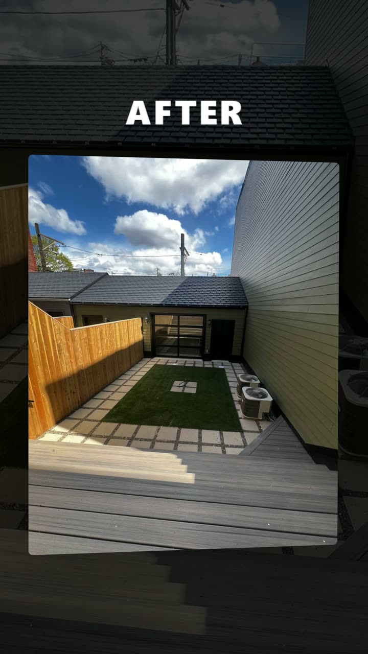 After: Backyard landscaping, North Side, Pittsburgh, PA
