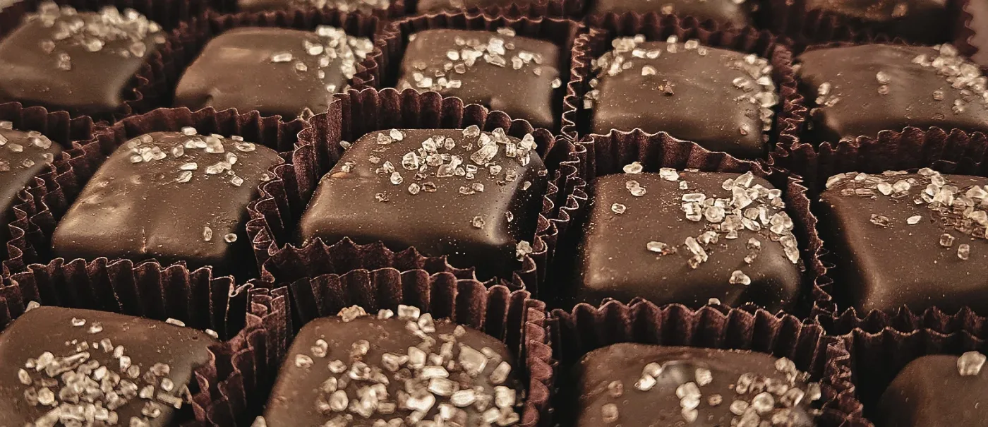 Sea salt caramels from Sweetlane Chocolate Shop